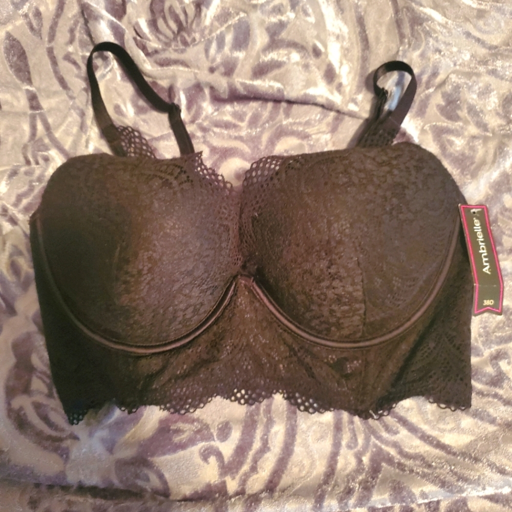 Ambrielle Black Lace Bra 38D